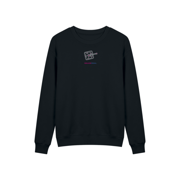 LUCKY 13 Drop Shoulder Crewneck in Black, front view