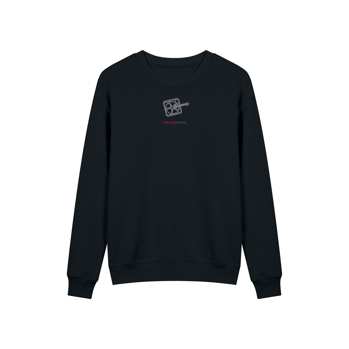 LUCKY 13 Drop Shoulder Crewneck in Black, front view